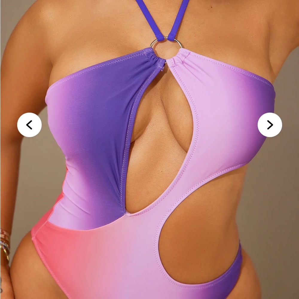 Fashion Nova Purple and Pink One Piece Swimsuit 🔥🔥🔥